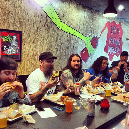 Municipal Waste slaming some Grill Em All burgs!